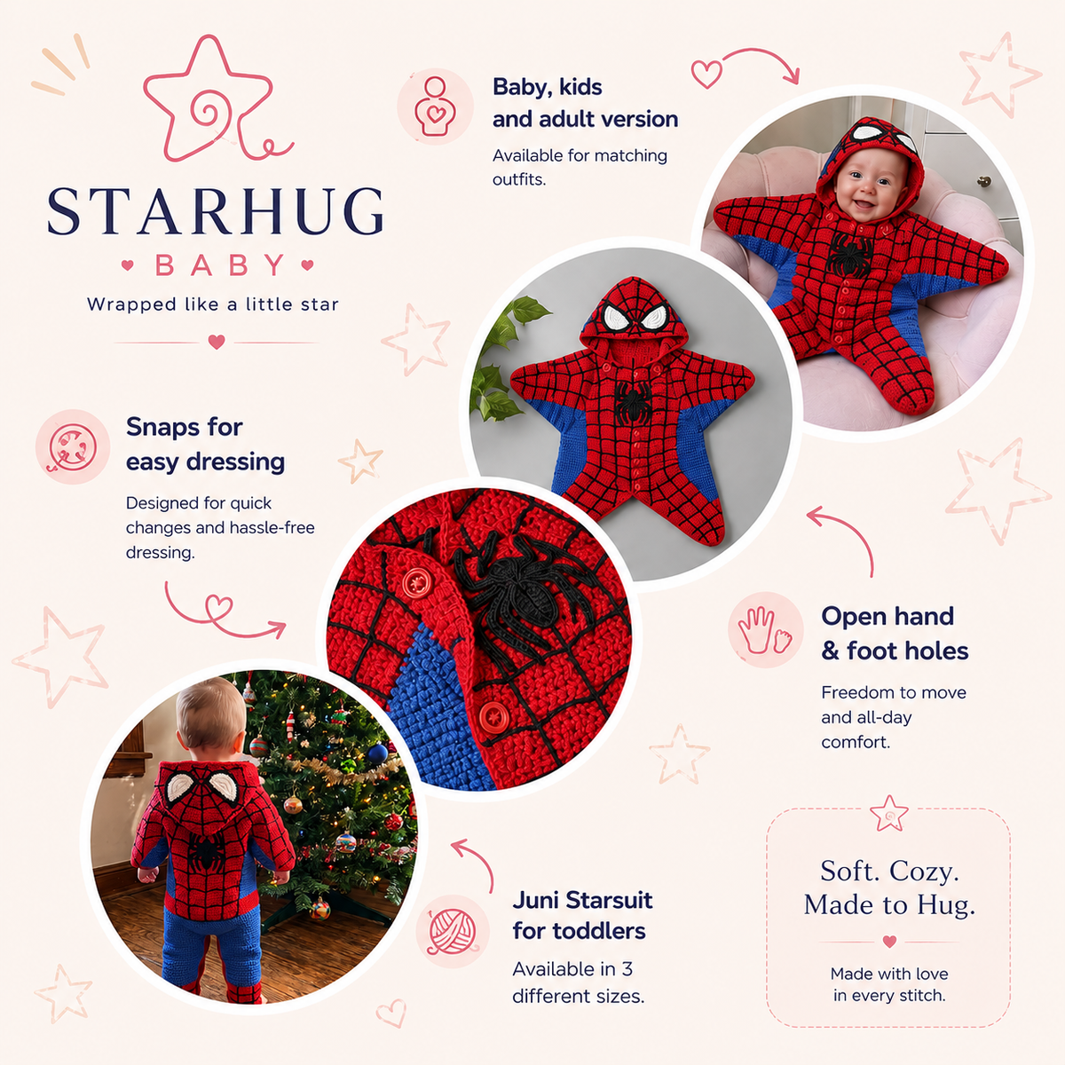 Crochet Spider-Man Baby Star Wrap