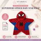 Superhero Spider Baby Star Wrap – Digital Crochet Pattern