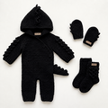 Crochet Black Dragon Baby Romper