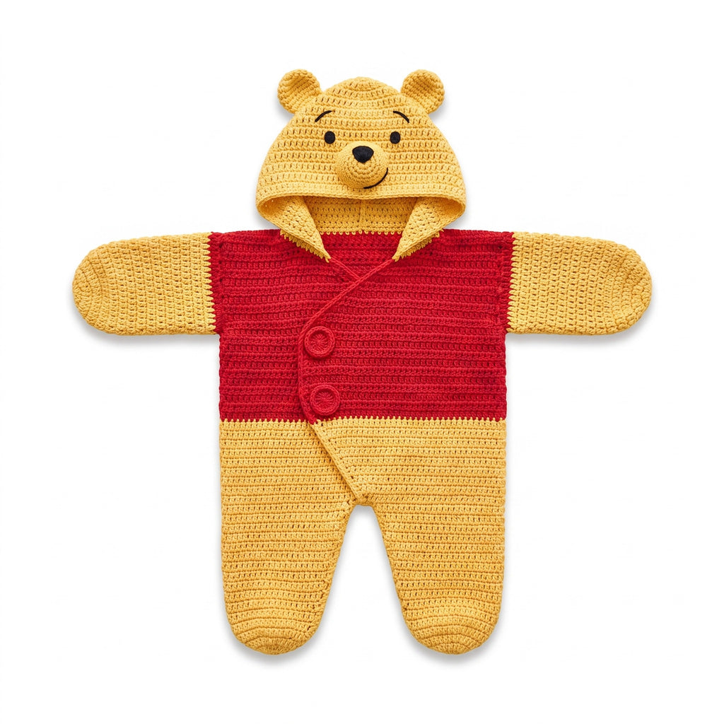 Crochet Winnie the Pooh Baby Star Wrap