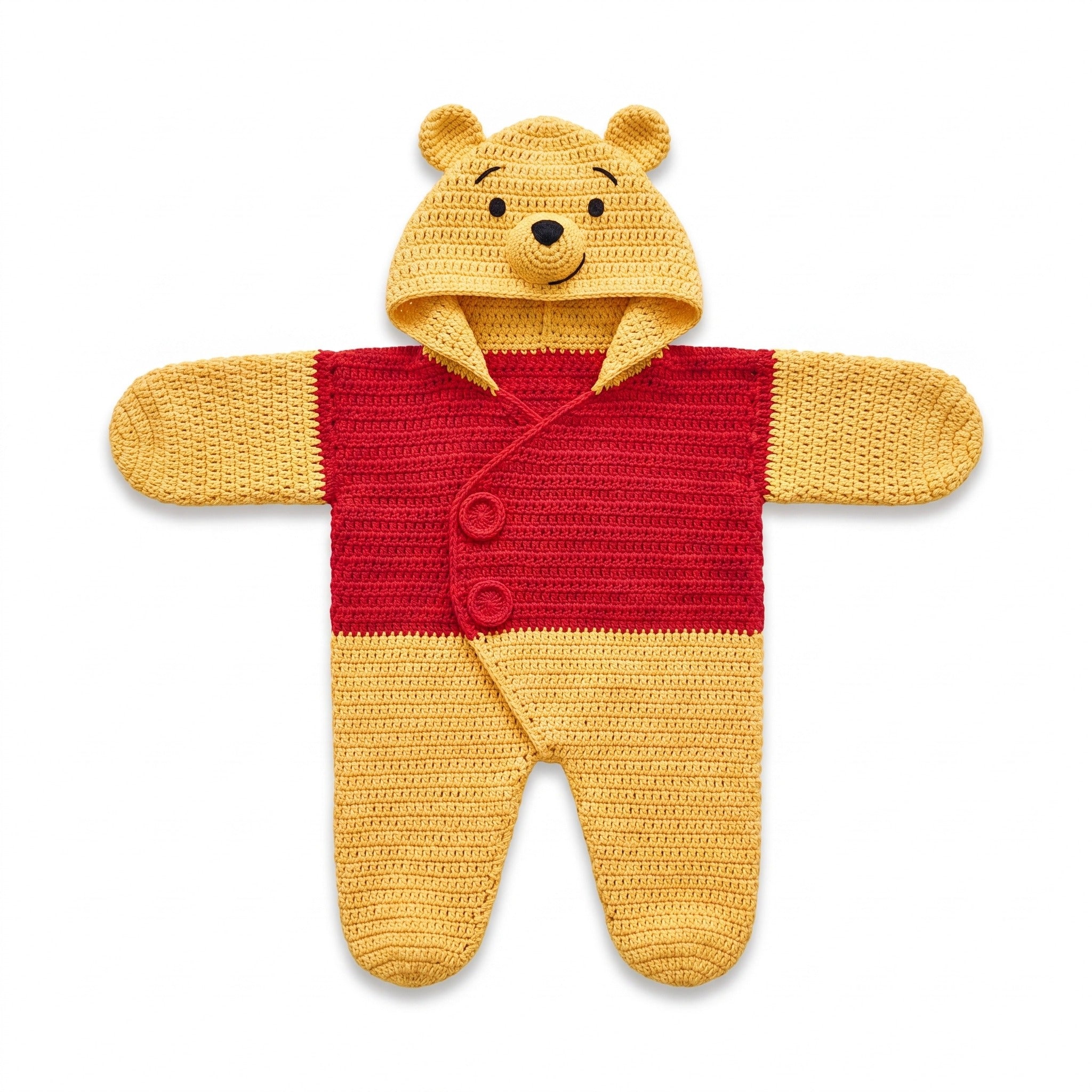 Crochet Winnie the Pooh Baby Star Wrap