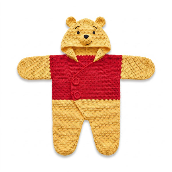 Crochet Winnie the Pooh Baby Star Wrap